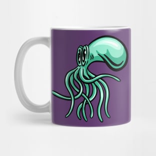 Cute Cartoon Octopus Squid Green Mug